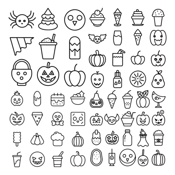 Halloween clipart, lineart, özet vektör çizimi