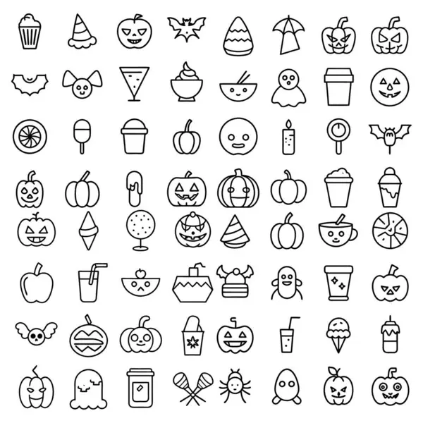 Halloween clipart, lineart, özet vektör çizimi