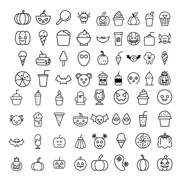 Halloween clipart, lineart, özet vektör çizimi