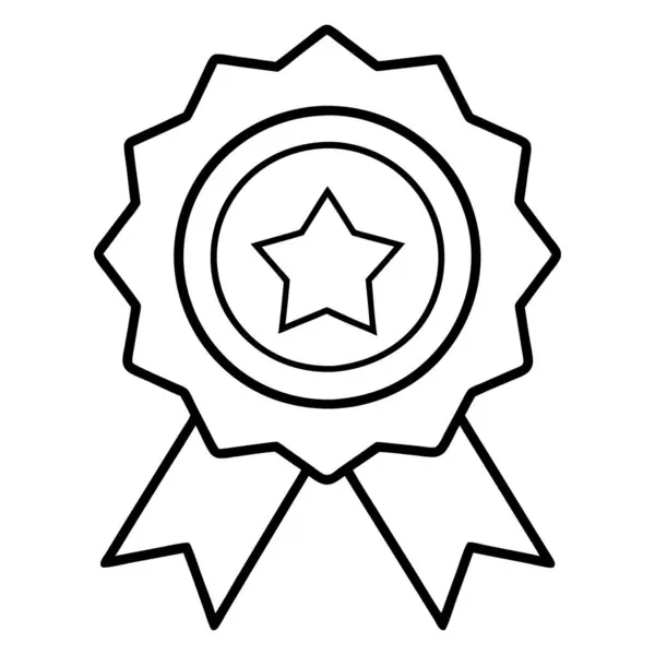 Başarı, kazanan rozet vektör illüstrasyonu