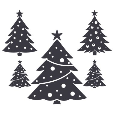 Noel Ağacı Vektör İllüstrasyonu