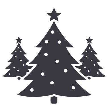 Noel Ağacı Vektör İllüstrasyonu