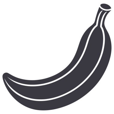 ana hatlarıyla muz meyve ikonu