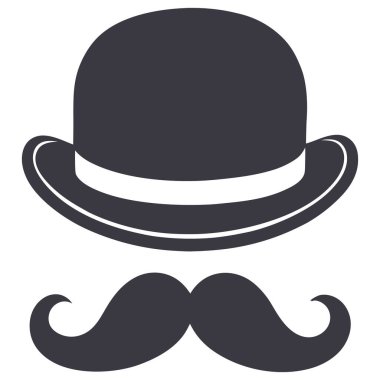 Bıyık simgesi vektör illüstrasyonu