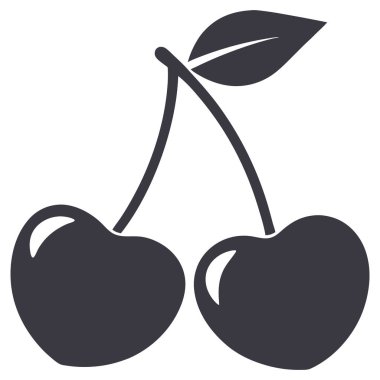 kiraz ikonu vektör illüstrasyonu