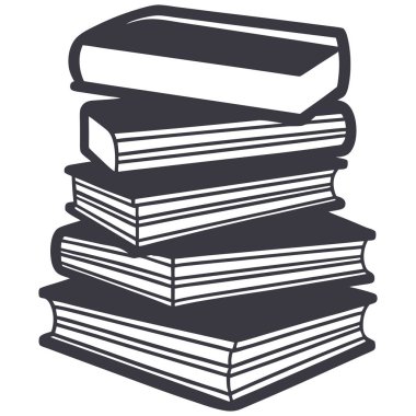 Kitap yığını simgesi, basit biçim