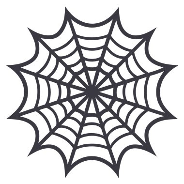 Vektör çizimi. Örümcek ağı. Web simgesi.