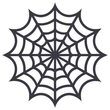 Cadılar Bayramı örümcek ağı simgesi, basit tasarım