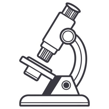 izole edilmiş basit bir mikroskop simgesi