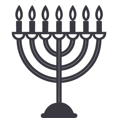 Hanuka menorah simgesi, basit biçim