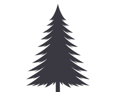 Köknar ağacı simgesi. Vektör çizim