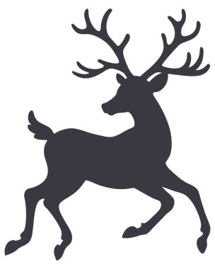 Geyik hayvan vektör simgesi