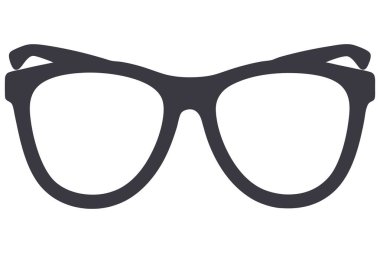 güneş gözlüğü düz simgesi, vektör, illüstrasyon