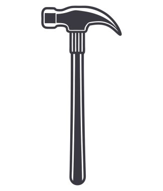 Çekiç simgesi. Vektör çizim