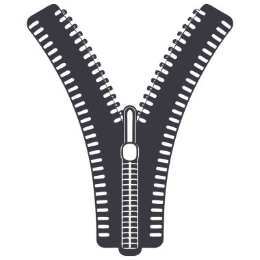 Bir fermuarın silüetinin vektör simgesi