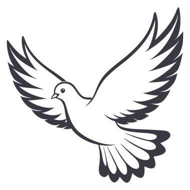 Güvercin uçan ikon, özet biçimi