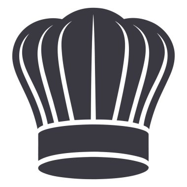 Şef şapka ikonu. Şef şapka vektör simgesinin basit bir gösterimi