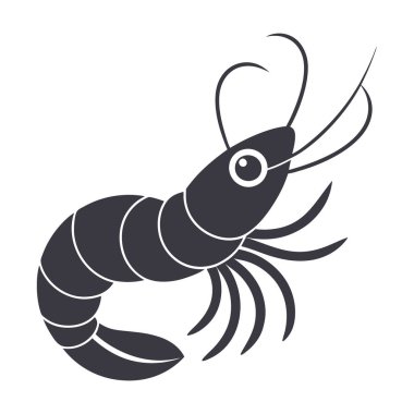 Karides simgesi, vektör çizimi