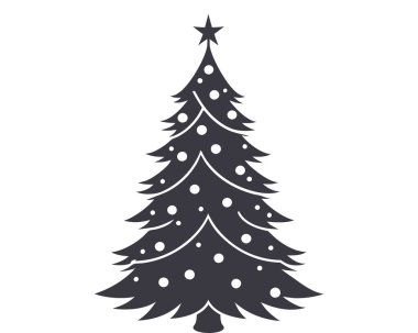 Noel ağacı, vektör, resimleme
