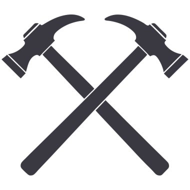 Çekiç düzlüğü simgesi, vektör illüstrasyonu