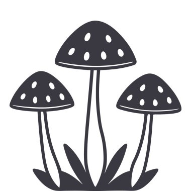 Mantar vektör sanatı, mantar siluet tasarımı