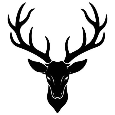 geyik simgesi, siyah siluet