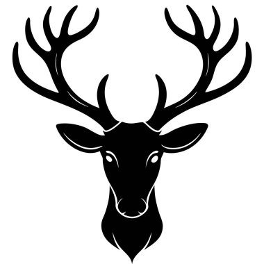 Geyik kafasının vektör çizimi