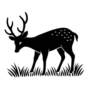 Geyik ikonu. vektör illüstrasyonu