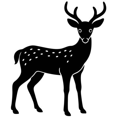 Bir geyik simgesinin vektör çizimi