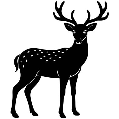 geyik vektör çizimi. Hayvan silueti.