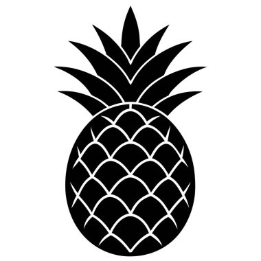 Ananas. Web simgesi basit illüstrasyon