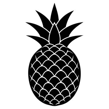 Ananas meyvesi ikonu. Ananas vektör simgesinin basit bir gösterimi
