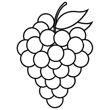 üzüm simgesi, vektör illüstrasyonu