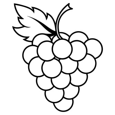 üzüm meyvesi simgesi resim vektör illüstrasyon tasarımı