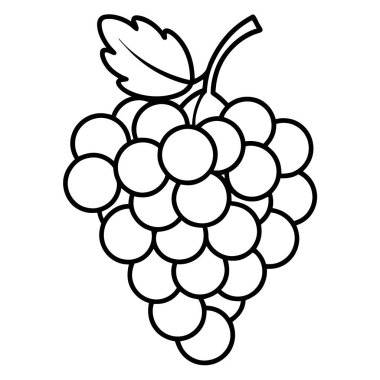izole üzümlü meyve ikonu vektör çizimi