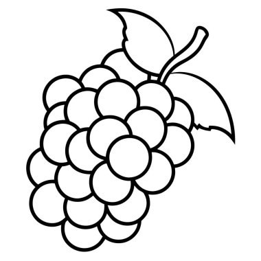 üzüm meyvesi simgesi, çizgi biçimi