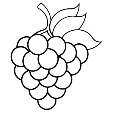 Taze üzüm meyve ikonu, taslak biçimi