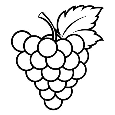 Yaprak tasarımlı izole üzümler