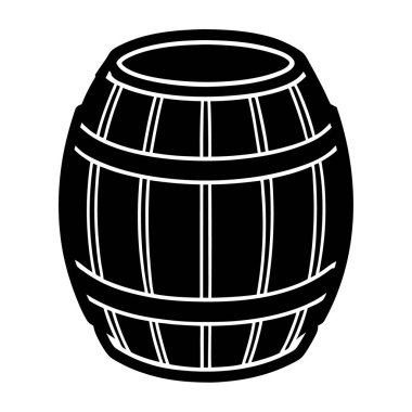 İzole edilmiş varil ikonu. Geleneksel bira kavramı - vektör