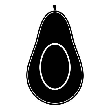 Avokado ikonu. Armut vektör simgesinin özet çizimi
