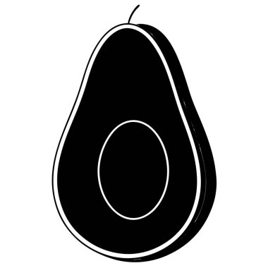 Avokado. Web simgesi basit illüstrasyon