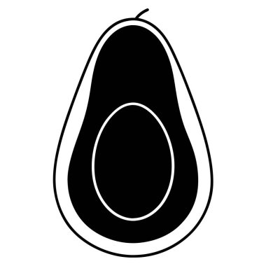 Avokado ikonu. Armut vektör simgesinin özet çizimi