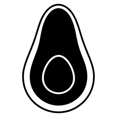 Beyaz arkaplanın avokado vektör çizimi