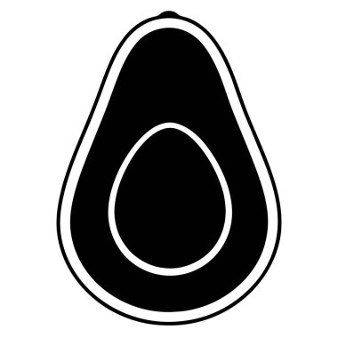 Bir avokadonun vektör çizimi