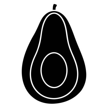 avokado simgesi vektör çizimi