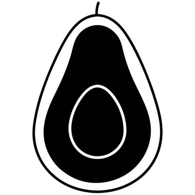 avokado simgesi vektör çizimi