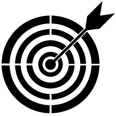 Ok simge vektör çizim ile hedef