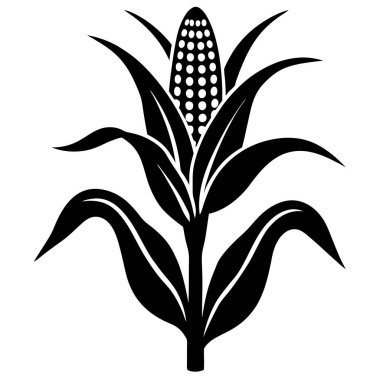 siyah mısır simgesi, basit stil