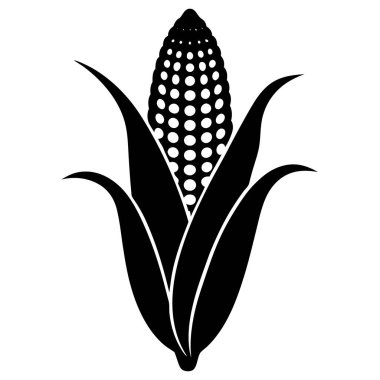 Vektör mısır ikonu. Mısır vektörü. siyah mısır simgesi