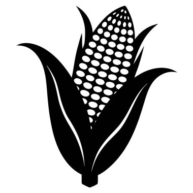 mısır simgesi, basit siyah monokrom tasarımı